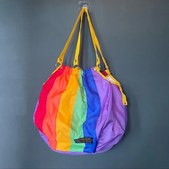 PRIDE MONTH 80’s Retro Rainbow Beach Bag - Picture 8 of 9